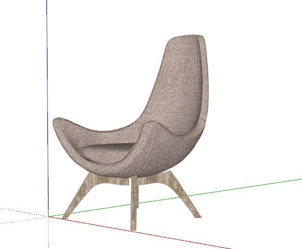 U形沙发茶几休闲椅su模型_图1