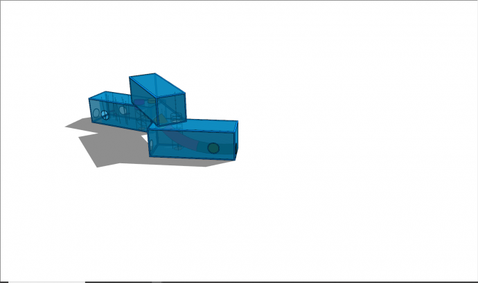现代蓝色长方形组建滑滑梯游乐设施su模型_图1