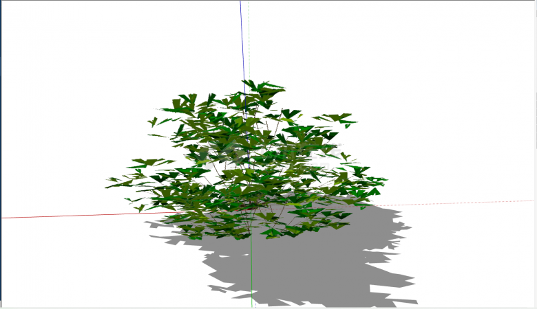 一株矮小的绿色灌木su模型-图一