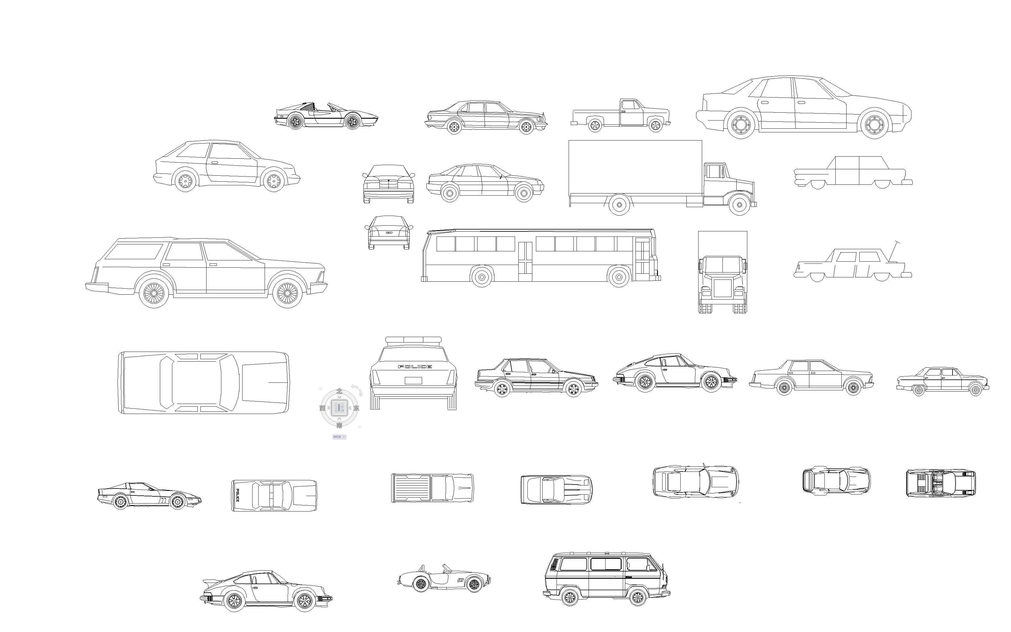 现代汽车CAD立面图库 现代汽车CAD立面图库
