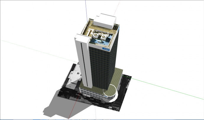 现代高科技高层办公大楼su模型_图1