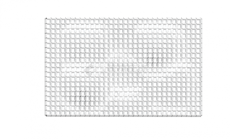 白色方格带点点的穿孔板建筑表皮su模型-图一