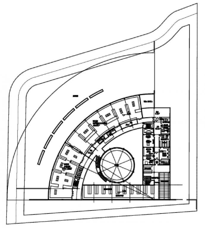 某艺术馆-建施二层平面CAD图_图1
