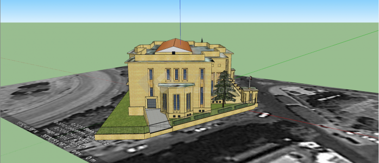大型欧式古典博物馆设计su模型-图二