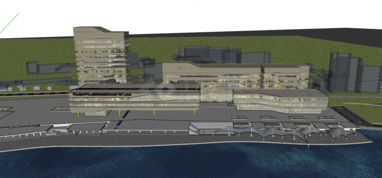 临海商业中心方案设计su模型-图二