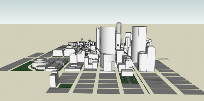 都市现代化建筑设计su模型_图1