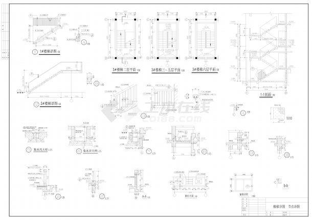 CAD设计图纸某多层住宅楼套图-图二
