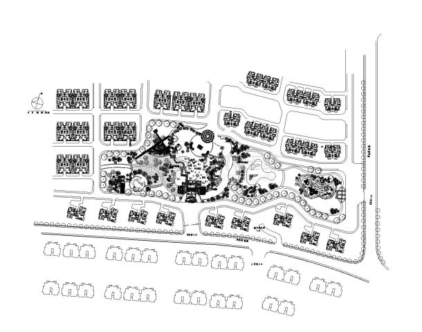 滨水公园景观CAD平面图-图二