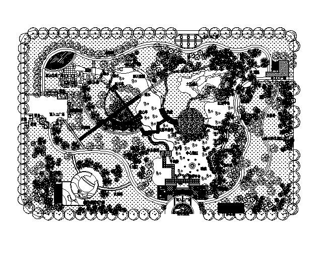 滨水公园景观CAD平面图