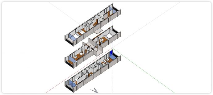马赛公寓单元内部结构su模型_图1