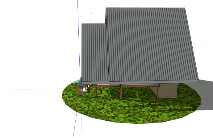 小型简约双层屋顶现代风格别墅su模型_图1