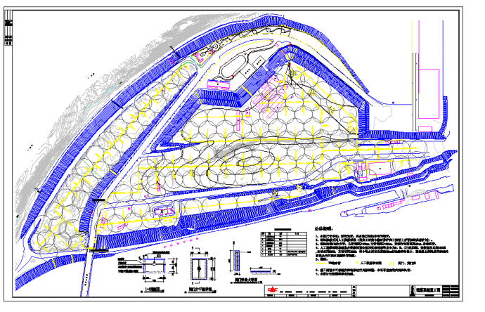 某地某水利工程生态植物恢复工程施工图CAD图纸_图1