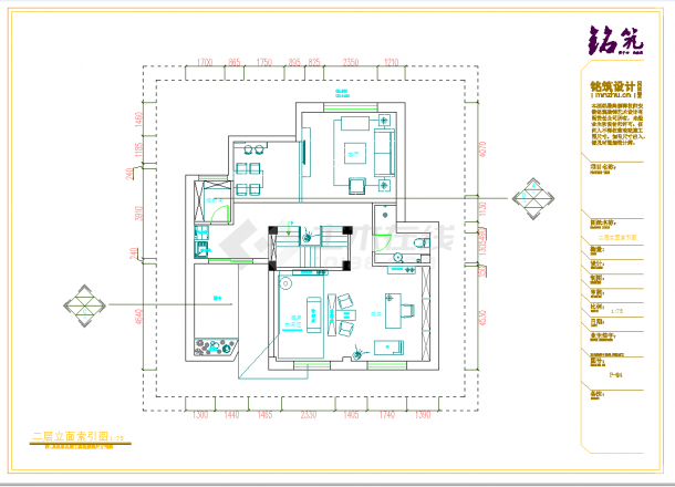 某地现代风格复式住宅设计施工图含CAD图纸-图二
