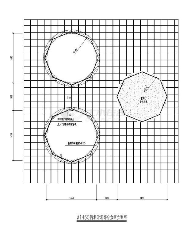 筒仓结构加固节点构造设计施工图-图二