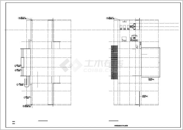 戏楼南西楼组合建筑全套施工cad图-图二