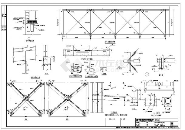 某钢架钢结构车间设计CAD图-图一