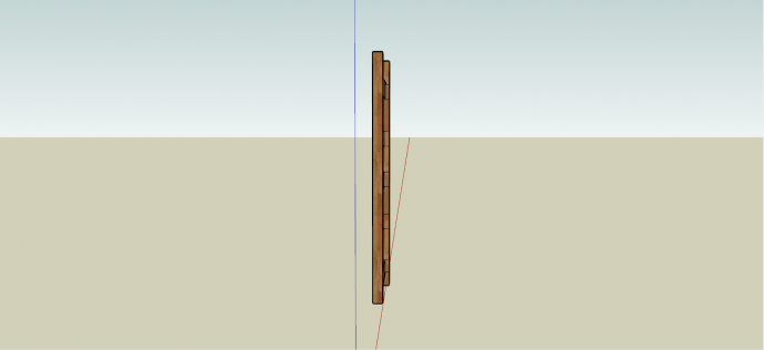 棕色实木材质楼梯su模型_图1