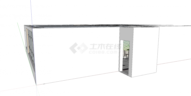 整体空间北欧风格家装su模型-图一