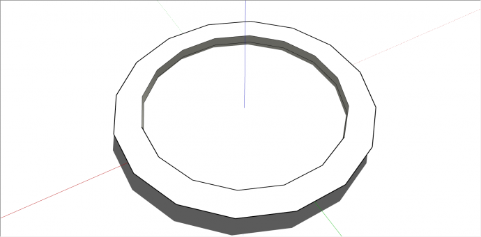 厨房专用白色圆环盘su模型_图1