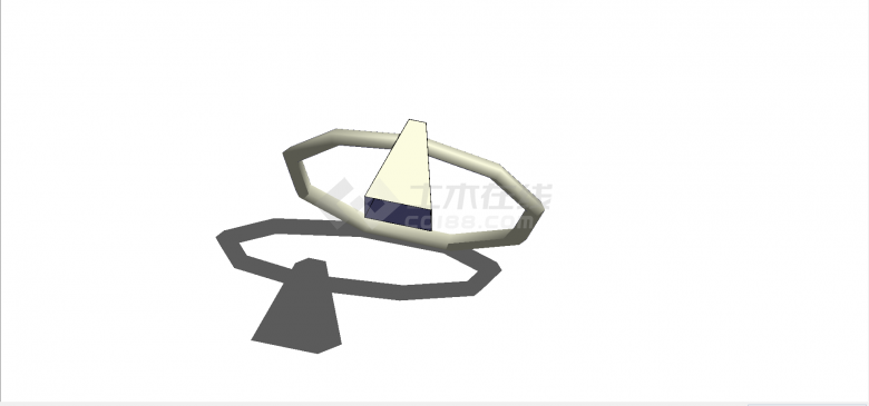 环形八边形台灯摆件样式su模型-图一