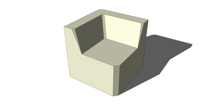 桌椅老su模型方形沙发_图1