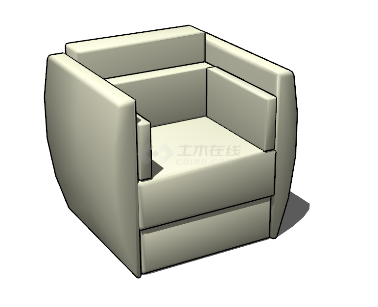 经典类型沙发座椅su模型-图二