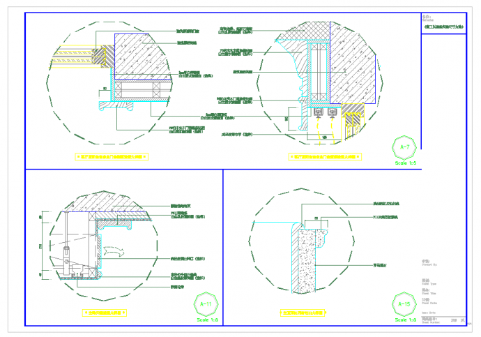 重庆精装美式经典三居室住宅装修施工图CAD图纸_图1