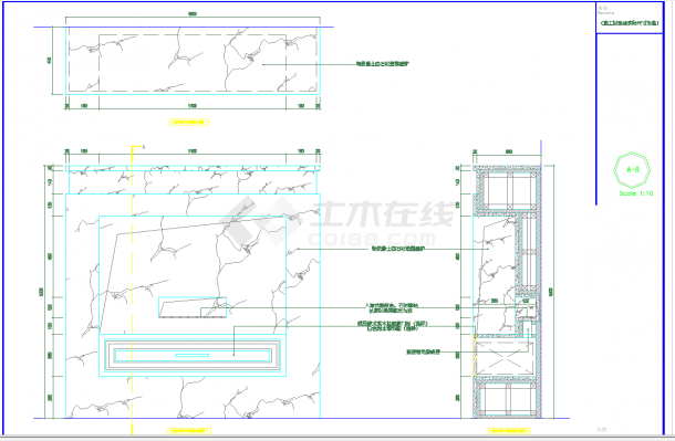 重庆精装美式经典三居室住宅装修施工图CAD图纸-图二