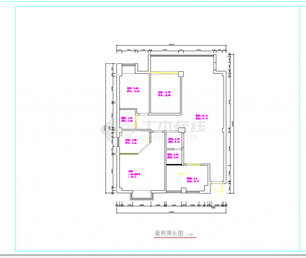 重庆某时尚前卫三室两厅装修图CAD图纸-图一