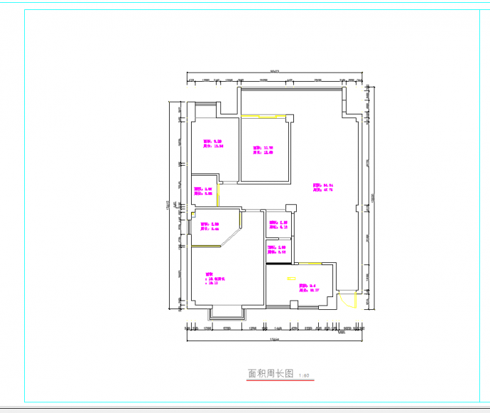 重庆某时尚前卫三室两厅装修图CAD图纸_图1