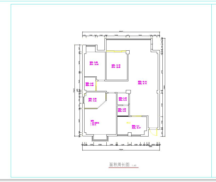 重庆某时尚前卫三室两厅装修图CAD图纸