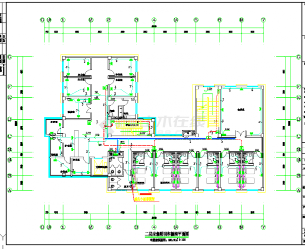 某地医院伽马刀手术室电气CAD图纸-图二