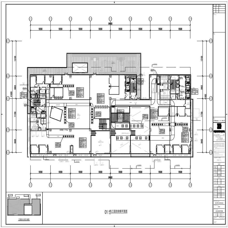 M21-003-A栋三层防排烟平面图-图一