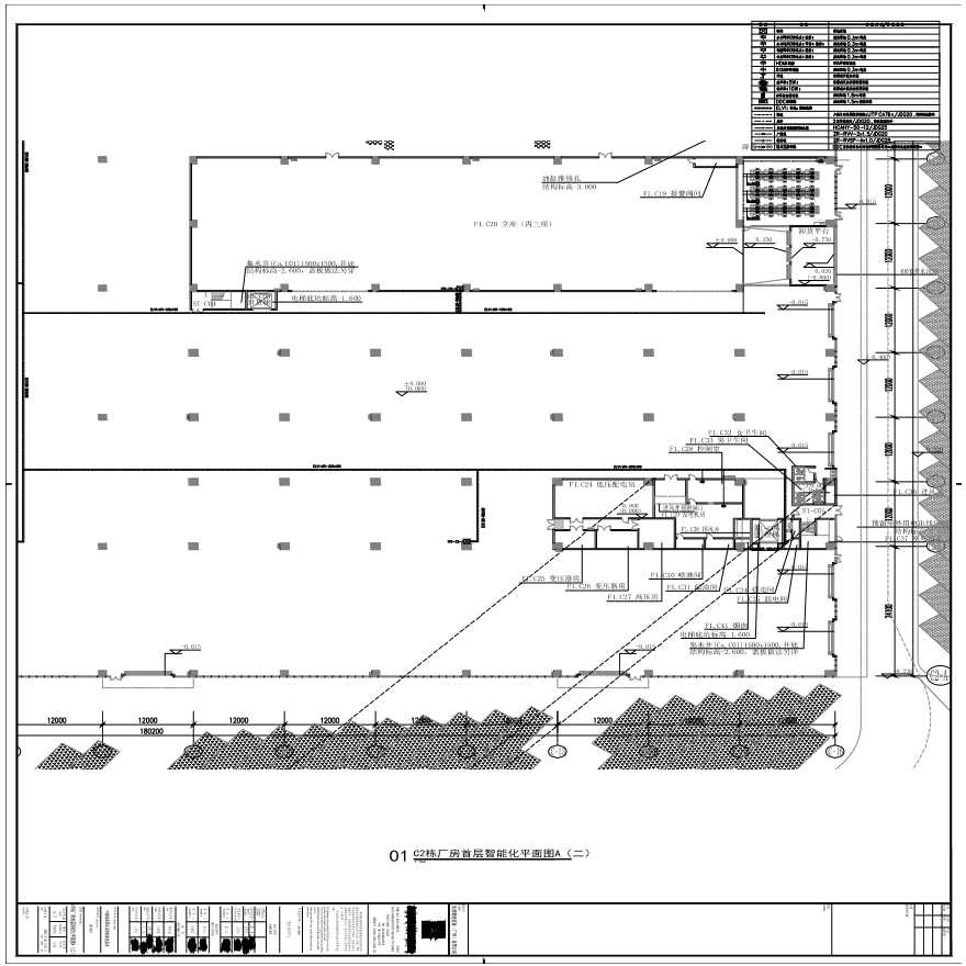 T24-102-C2栋厂房首层智能化平面图A（二）-A0_BIAD-图一