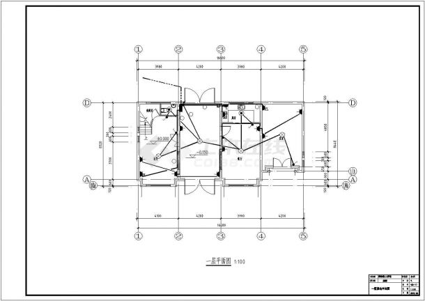 河源二层别墅CAD电气设计完整图-图二