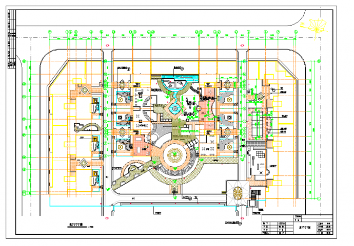 某地经典住宅小区广场施工图CAD图纸_图1
