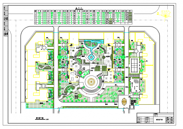 某地经典住宅小区广场施工图CAD图纸-图二