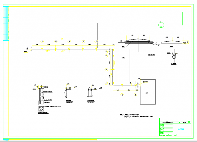 某地某锅炉房蒸汽管道设计图CAD图纸_图1