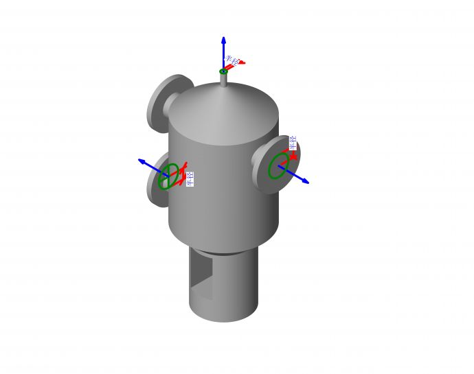 M_带有滤器的空气分离器 - 直进式切向 - 80-500 mm - 法兰式_图1