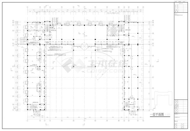体育公园3层服务中心（会所）建筑结构设计施工图-图一