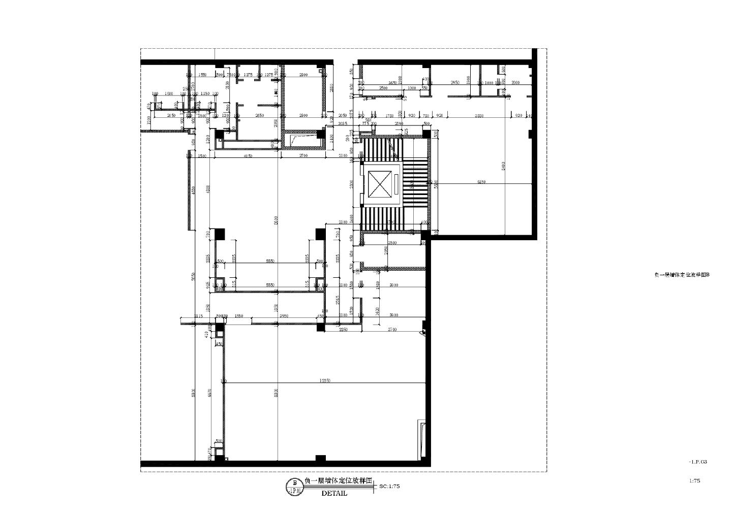 福晟某美墅售楼部-地下一层平面装饰设计CAD图