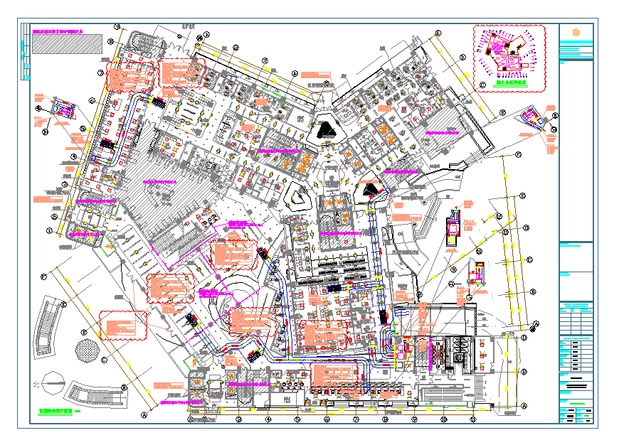 某地广东省人民医院门诊楼首层暖通平面图CAD图纸