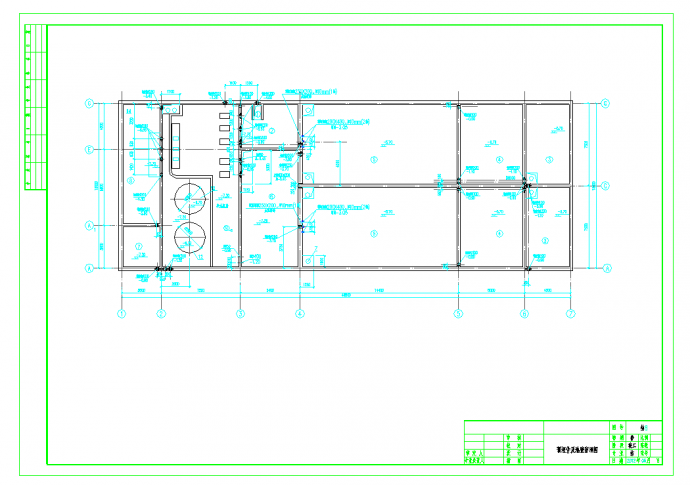 某地中水处理站预埋件及池壁留洞图CAD图纸_图1