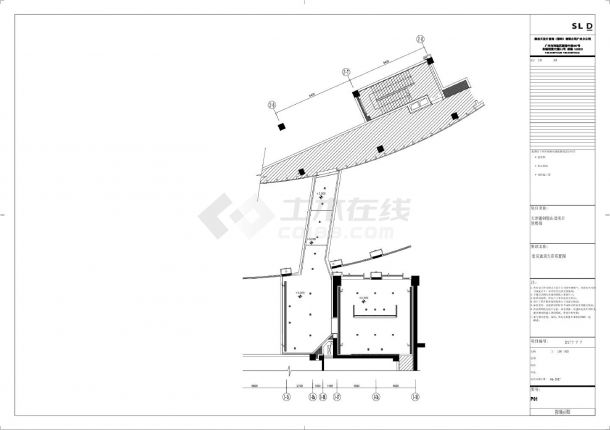 天津融创鞍山道项目售楼部-看房通道设计CAD图-图二