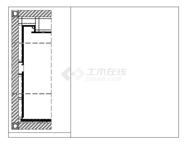 珠海某展示中心电梯轿厢楼梯详图-图一