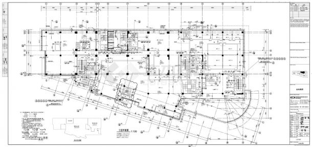 某城市三合一综合建筑平面图纸-图一