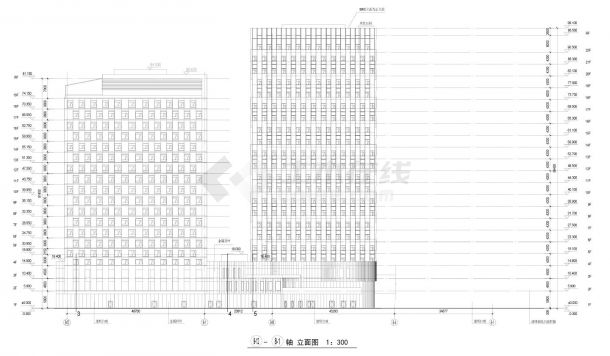 宁波高新区远大中心项目-8.9号楼立面CAD图-图一