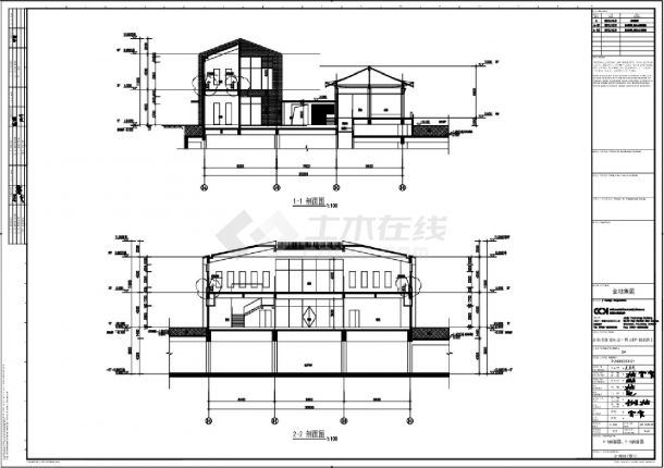 金地自在城商业一期（BF-10地块）3号楼平立剖面CAD图-图二