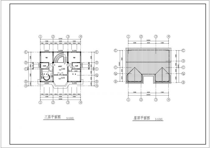 舟山三层别墅设计全套施工cad图_图1
