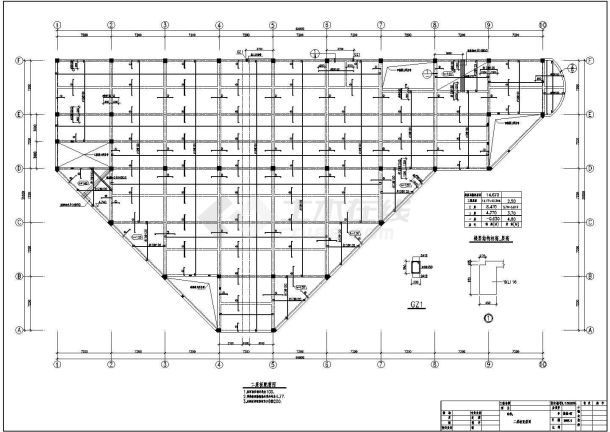 南京某局部4层框架农贸市场结构施工全套设计cad图-图二